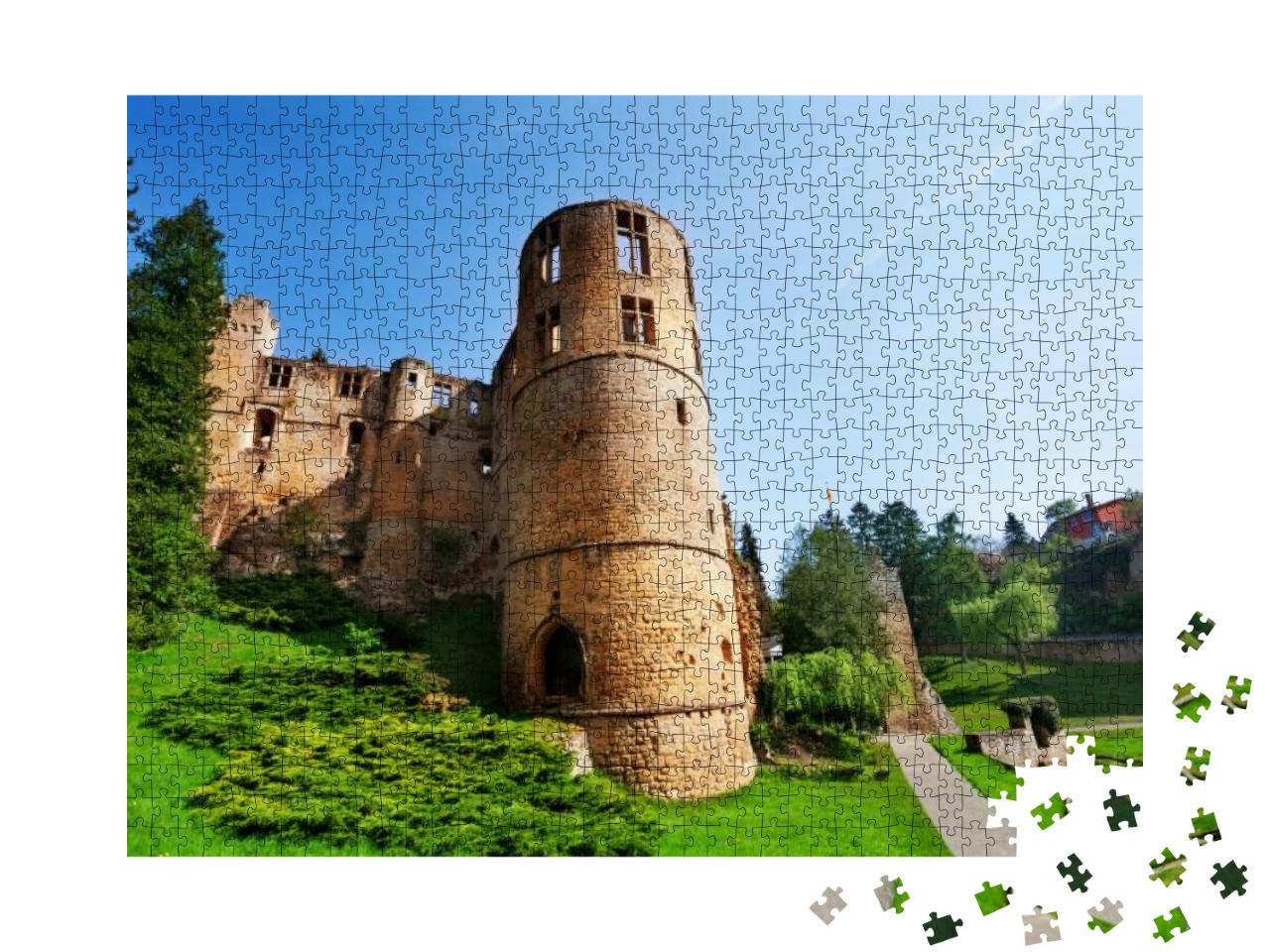 Beaufort Castle Ruins on Spring Day in Luxembourg... Jigsaw Puzzle with 1000 pieces
