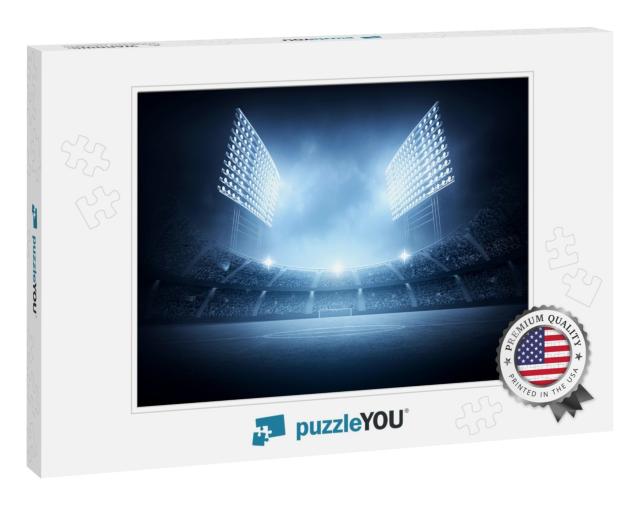 Soccer Stadium 3D Rendering Composition & Stadium is the... Jigsaw Puzzle