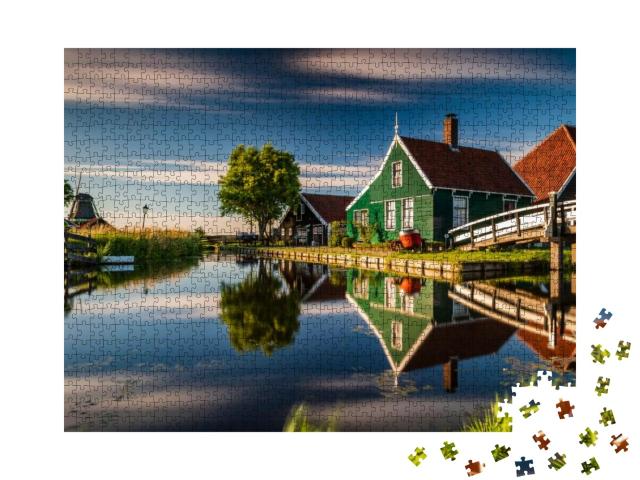 Zaanse Schans Village in Holland... Jigsaw Puzzle with 1000 pieces