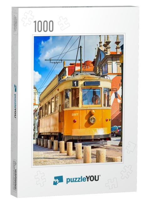 Portuguese Travel Destinations. Traditional Porto Yellow... Jigsaw Puzzle with 1000 pieces