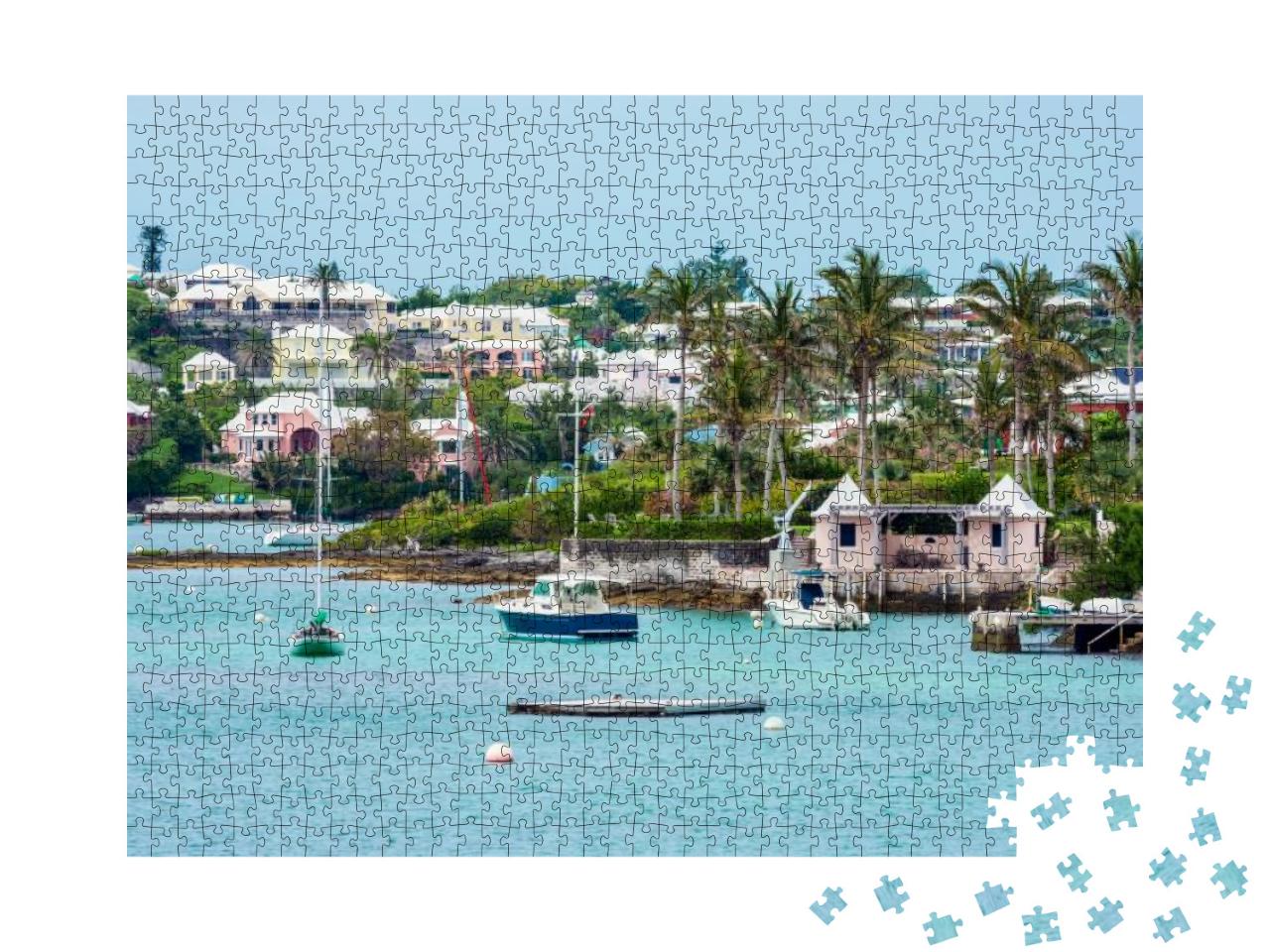 Boats & Colorful Architecture Along the Shoreline in Hami... Jigsaw Puzzle with 1000 pieces