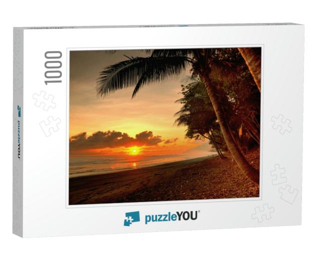 Sunset in a Virgin Beach of Corcovado National Park in Co... Jigsaw Puzzle with 1000 pieces