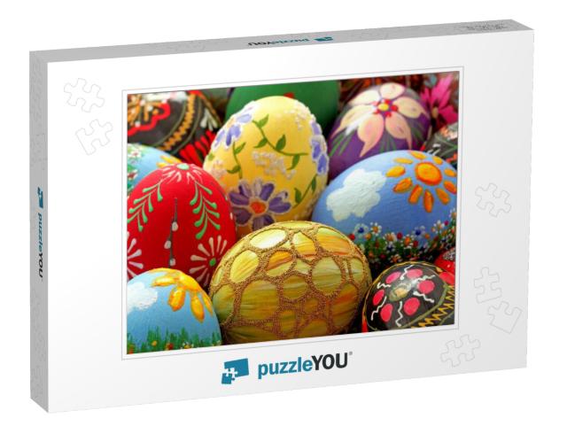 Easter Egg, Hand Painted Beautiful & Colorful... Jigsaw Puzzle