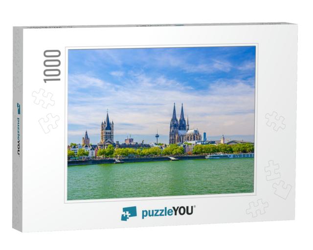 Cologne Cityscape of Historical City Center with Cologne... Jigsaw Puzzle with 1000 pieces