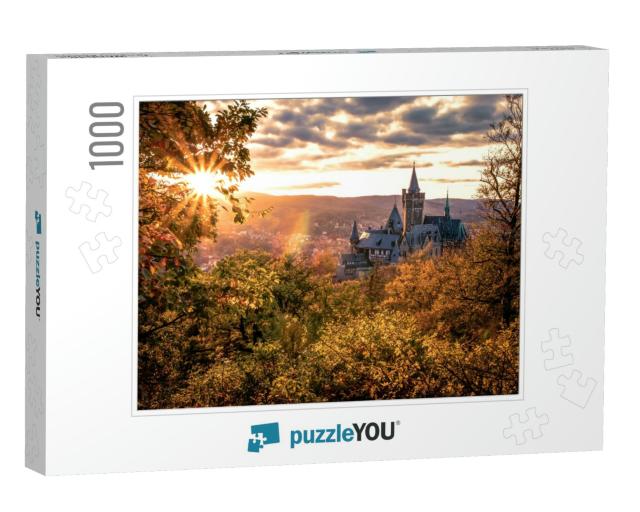 Castle Wernigerode in the Autumn Sunset... Jigsaw Puzzle with 1000 pieces