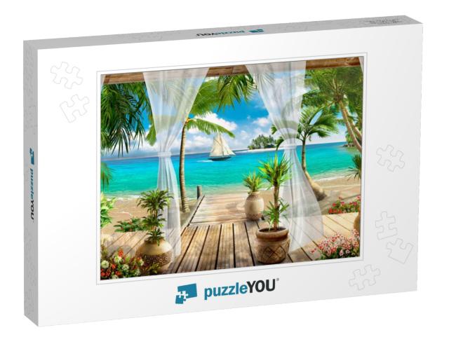 Tropical Sea View from the Window... Jigsaw Puzzle