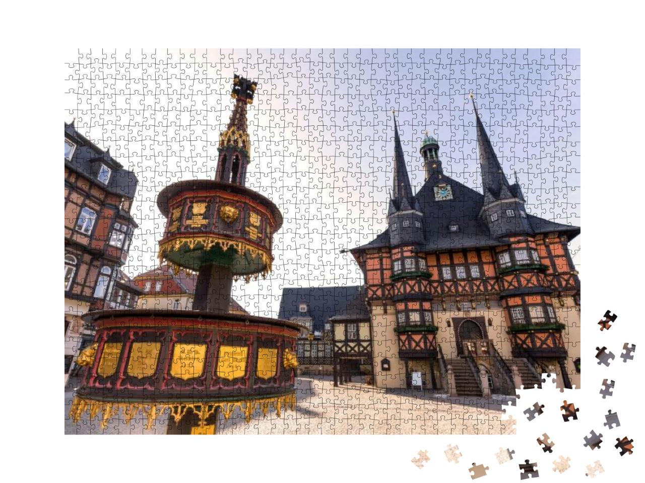 Historic Town Hall Wernigerode Germany... Jigsaw Puzzle with 1000 pieces