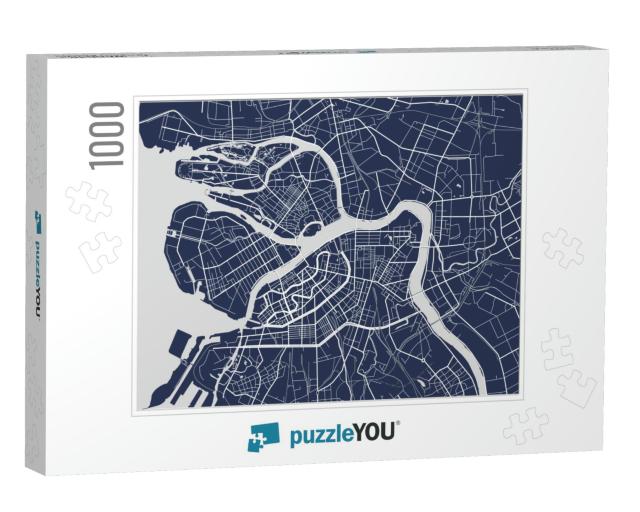 Vector Map Saint Petersburg, Russia... Jigsaw Puzzle with 1000 pieces