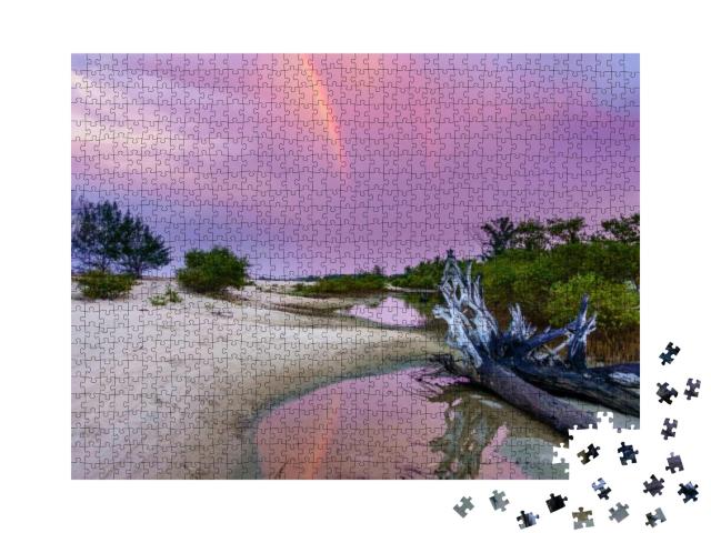 Dramatic Storm Sky Above Indian Ocean from Beaches of Moz... Jigsaw Puzzle with 1000 pieces