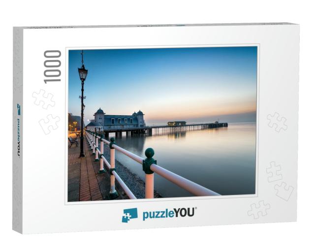 Just Before Dawn At Penarth Pier Near Cardiff on the Sout... Jigsaw Puzzle with 1000 pieces