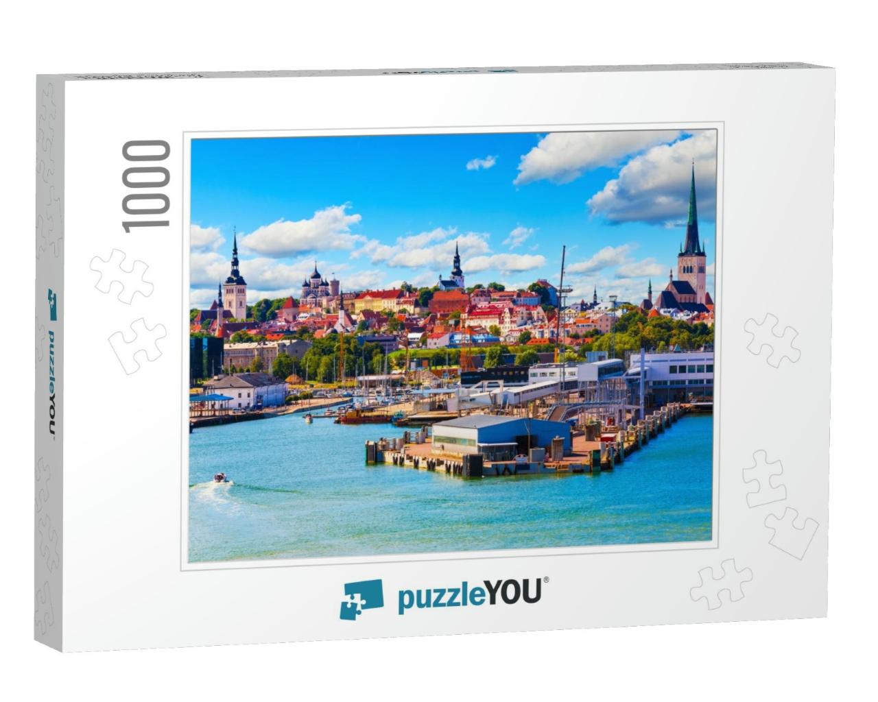 Scenic Summer View of the Old Town & Sea Port Harbor in T... Jigsaw Puzzle with 1000 pieces