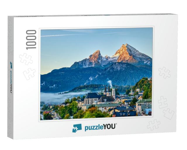 Mount Watzmann & the City of Berchtesgaden in the Bavaria... Jigsaw Puzzle with 1000 pieces