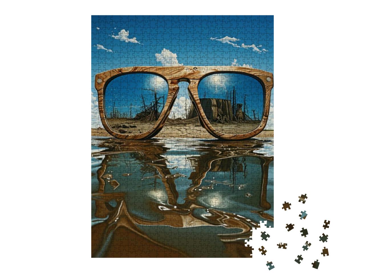 Surreal Sunglasses Jigsaw Puzzle with 1000 pieces