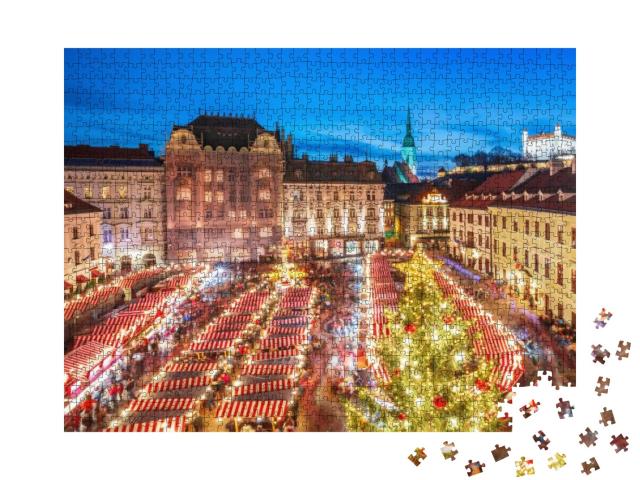 Main Square & Christmas Market in Historical Center of Br... Jigsaw Puzzle with 1000 pieces
