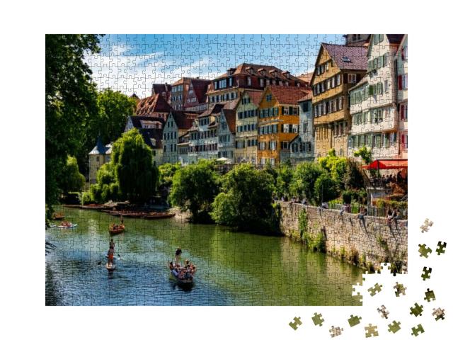 Neckarfront in Tuebingen is a Traditional University Town... Jigsaw Puzzle with 1000 pieces