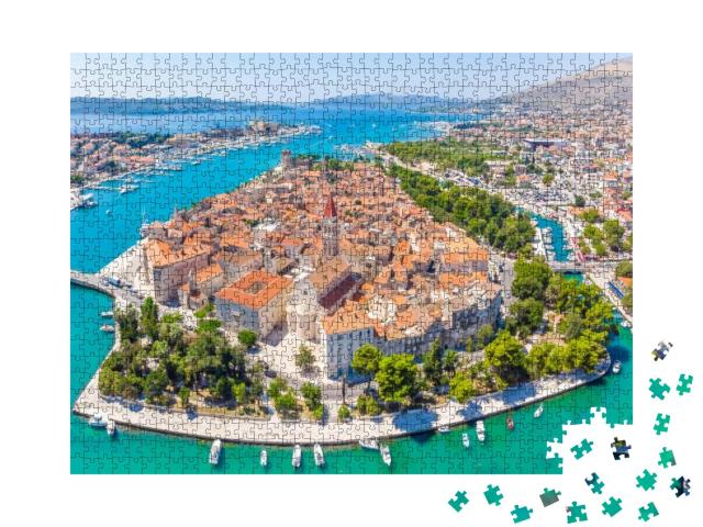 Aerial View of Trogir in Summer, Croatia... Jigsaw Puzzle with 1000 pieces