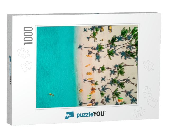 Aerial View of Caribbean Resort, Bavaro, Dominican Republ... Jigsaw Puzzle with 1000 pieces