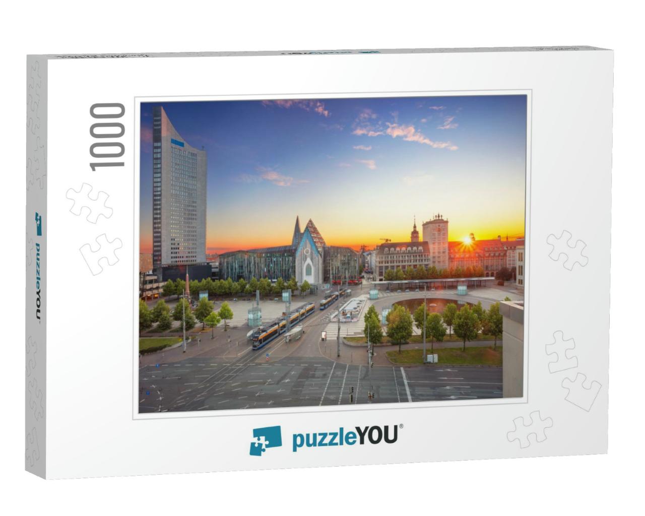 Leipzig, Germany. Cityscape Image of Leipzig Downtown Dur... Jigsaw Puzzle with 1000 pieces