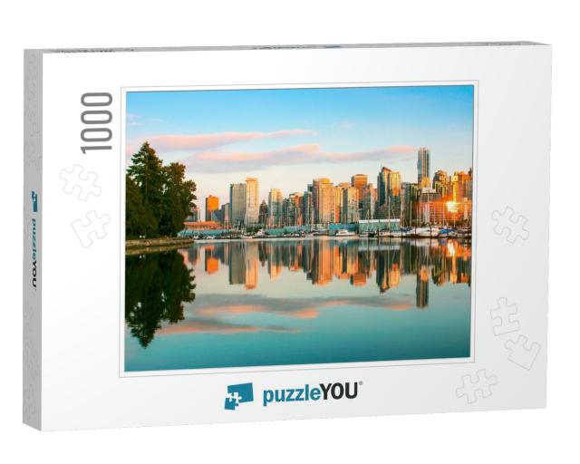 Beautiful View of Vancouver Skyline with Stanley Park At... Jigsaw Puzzle with 1000 pieces