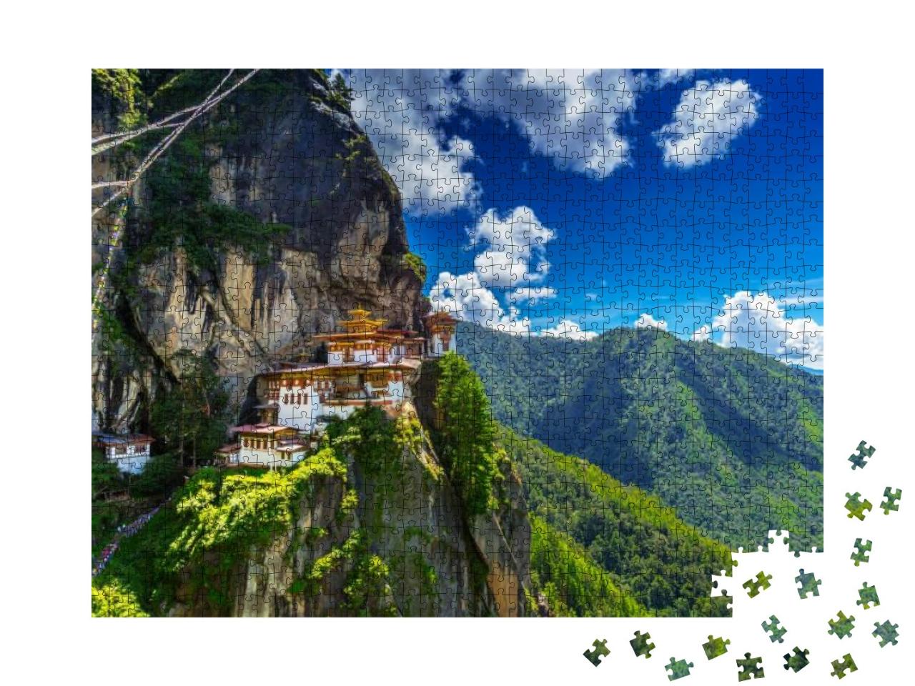 Taktshang Goemba, Tiger Nest Monastery, Bhutan... Jigsaw Puzzle with 1000 pieces