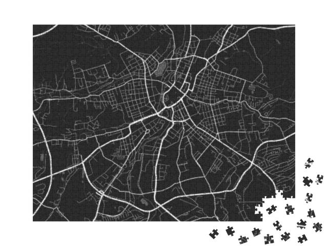 Urban City Map of Chemnitz. Vector Illustration, Chemnitz... Jigsaw Puzzle with 1000 pieces
