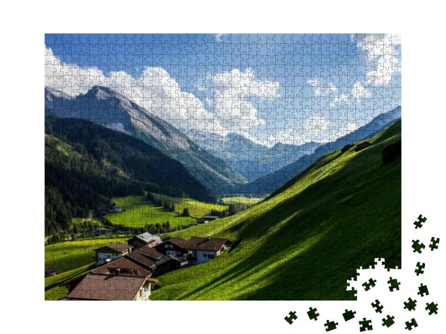 Tux Valley with Hintertux Glacier in the Background... Jigsaw Puzzle with 1000 pieces