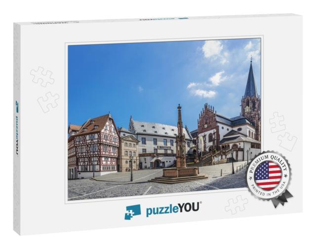 Famous Old Stifts Basilika in Aschaffenburg, Bavaria, Ger... Jigsaw Puzzle