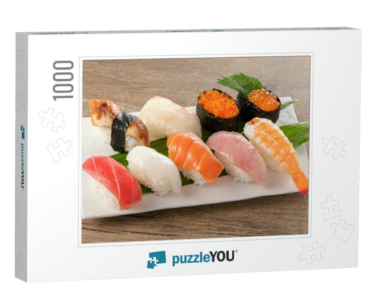 Nigiri Sushi on a Plate... Jigsaw Puzzle with 1000 pieces