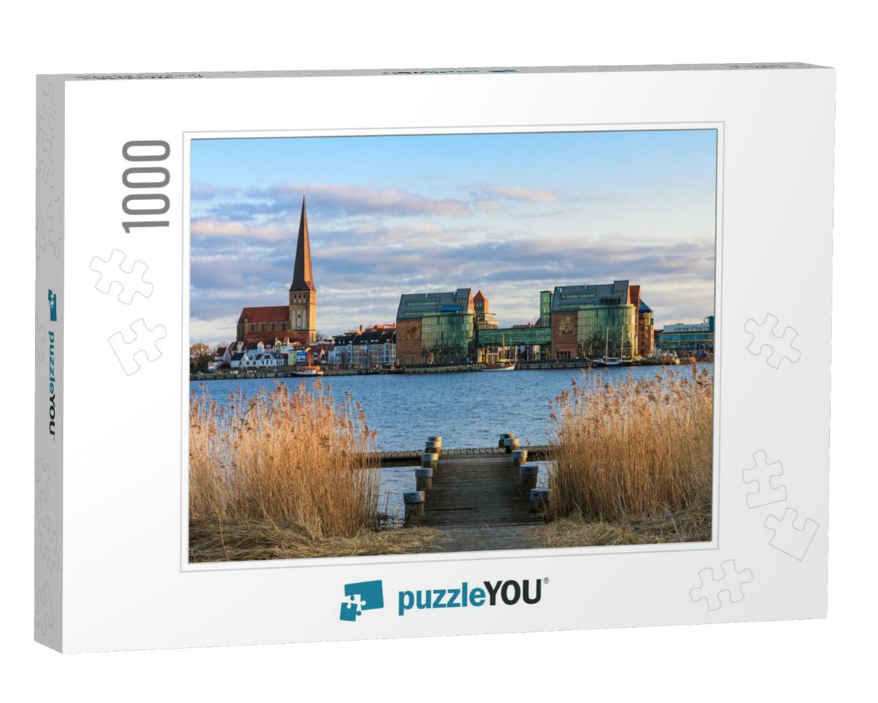 View Over the River Warnow to Rostock, Germany... Jigsaw Puzzle with 1000 pieces