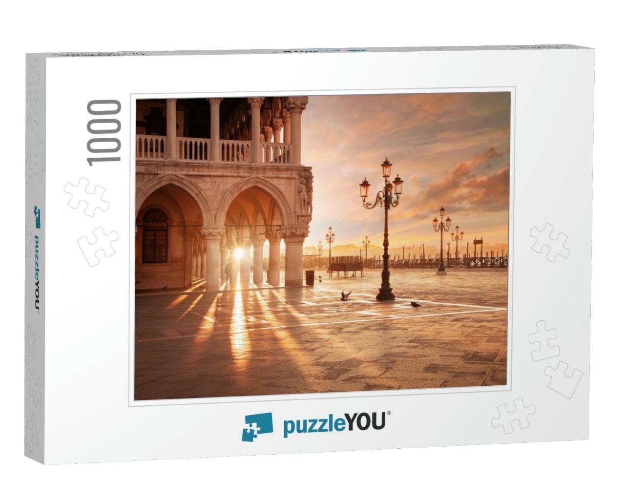 San Marco in Venice, Italy At a Dramatic Sunrise... Jigsaw Puzzle with 1000 pieces