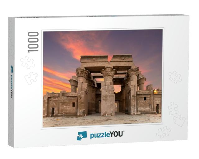 Ruins of the Temple of Kom Ombo in the Nile River At Suns... Jigsaw Puzzle with 1000 pieces