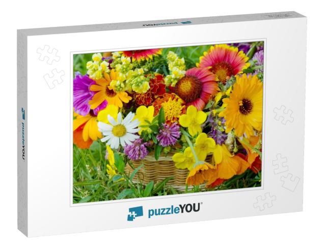 Beautiful Flowers in a Basket... Jigsaw Puzzle