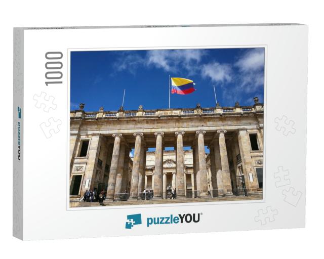 National Capitol with Flag in Bogota, Colombia... Jigsaw Puzzle with 1000 pieces