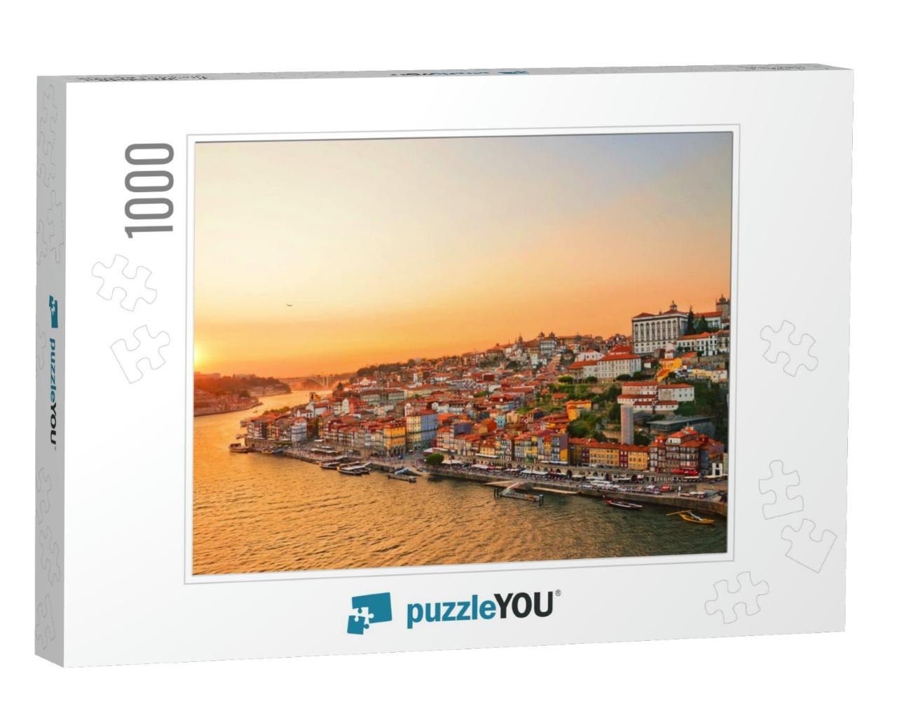 Magnificent Sunset Over the Porto City Center & the Douro... Jigsaw Puzzle with 1000 pieces