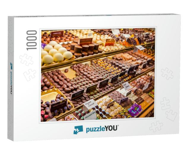 Variety of Chocolate Pralines At the English Market, Irel... Jigsaw Puzzle with 1000 pieces
