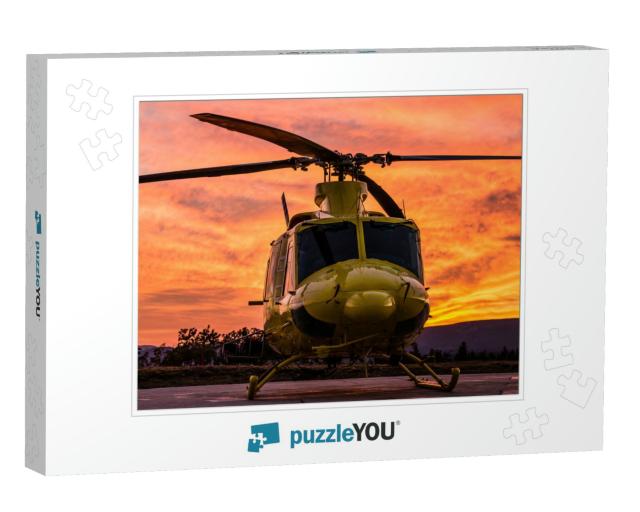 A Front Side Wildfire Helicopter View on a Spectacular Su... Jigsaw Puzzle