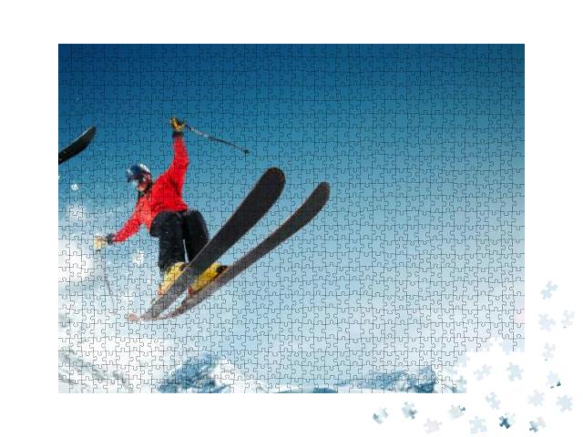 Skiing. Snowboarding. Extreme Winter Sports... Jigsaw Puzzle with 1000 pieces
