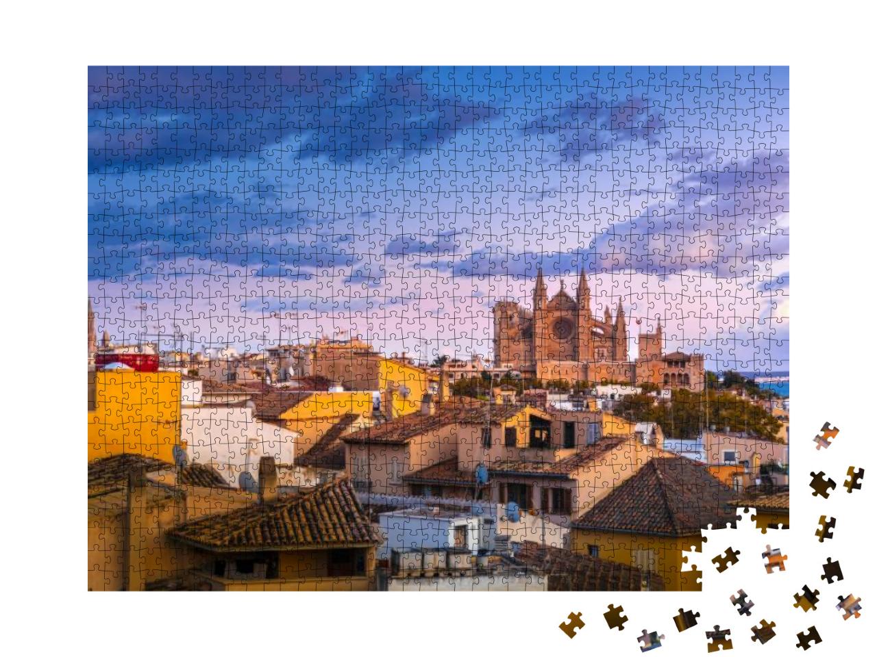 Panoramic View of Palma De Majorca, Mallorca Balearic Isl... Jigsaw Puzzle with 1000 pieces