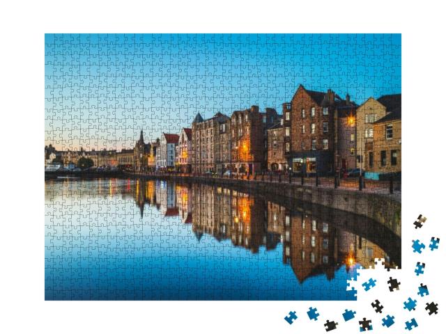 Night View of Leith At Edinburgh, Scotland, Up... Jigsaw Puzzle with 1000 pieces