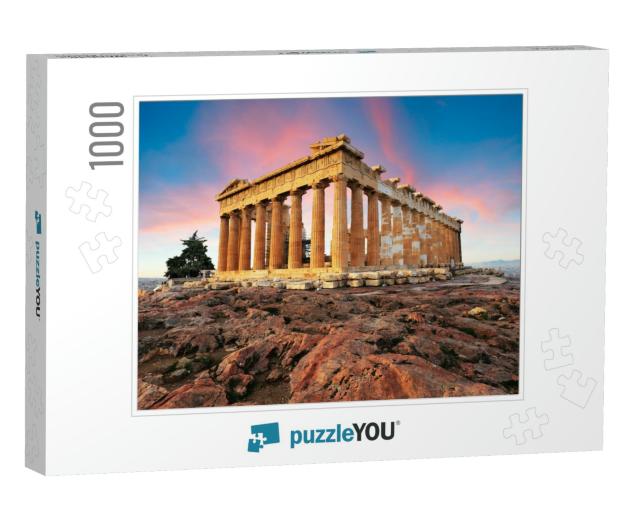 Parthenon on Acropolis, Athens, Greece. Nobody... Jigsaw Puzzle with 1000 pieces