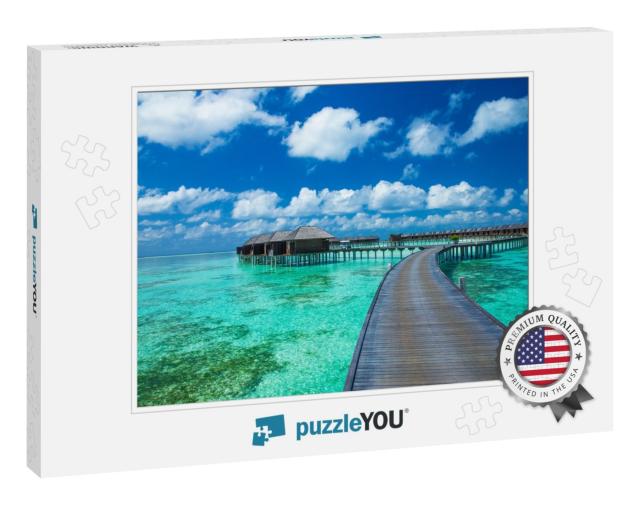 Beautiful Beach with Water Bungalows At Maldives... Jigsaw Puzzle