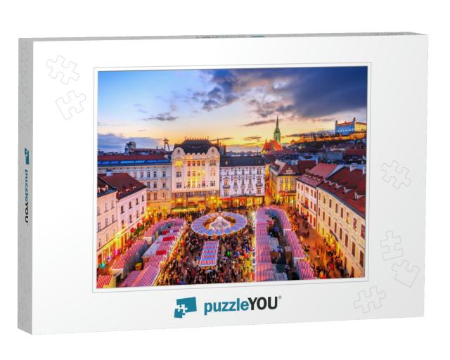View on Main Square & Christmas Market in Historical Cent... Jigsaw Puzzle