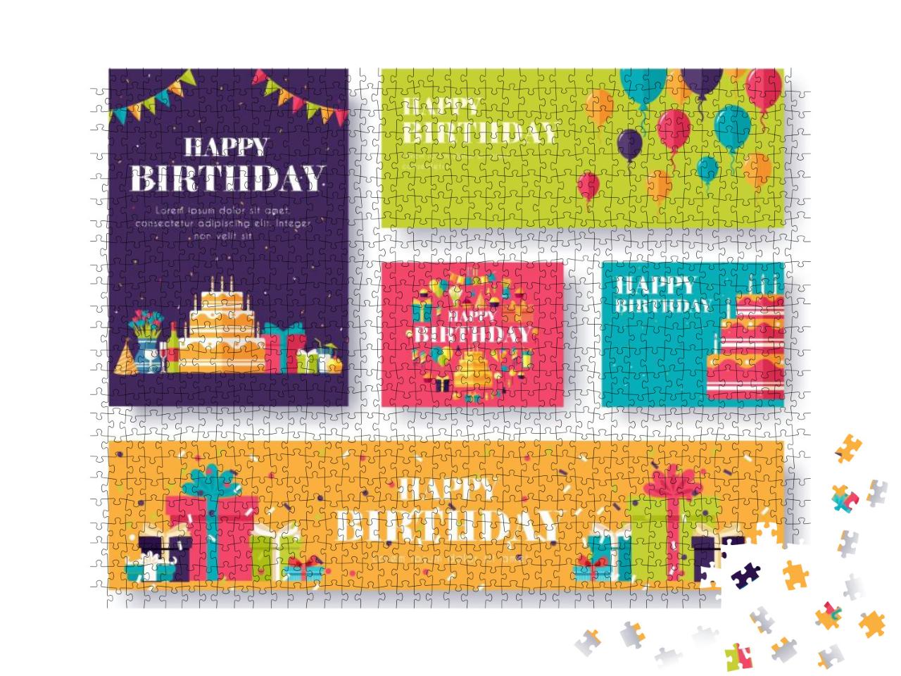 Gifts Vector Banners Set... Jigsaw Puzzle with 1000 pieces