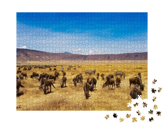 Tanzania Africa Ngorongoro... Jigsaw Puzzle with 1000 pieces