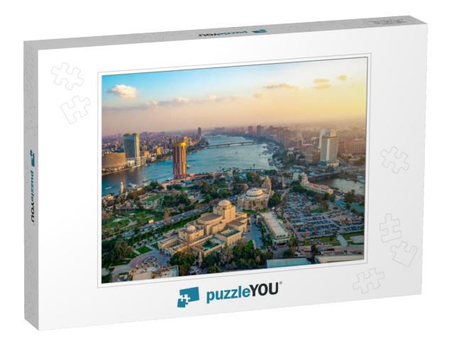 Panorama of Cairo Cityscape Taken During the Sunset from... Jigsaw Puzzle