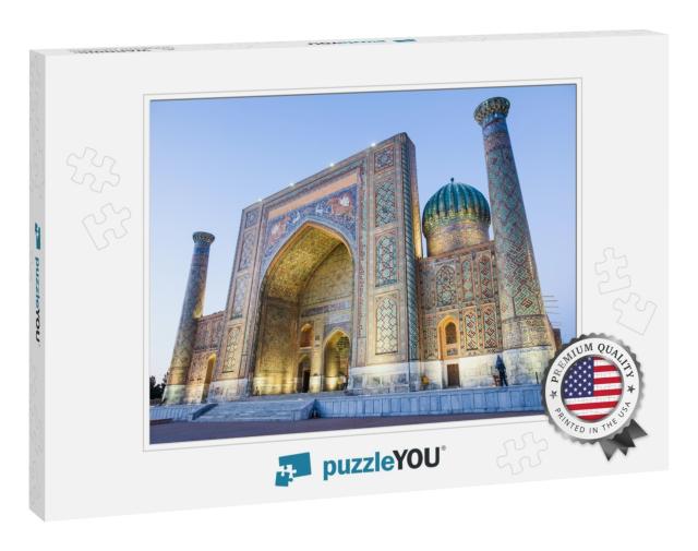 Color Image of the Registan Palace in Samarkand, Uzbekist... Jigsaw Puzzle
