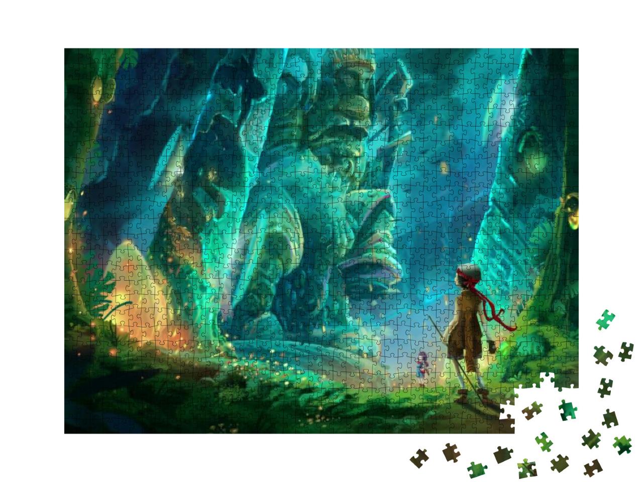 Illustration One Day Two Kids Break Into a Cave Full of M... Jigsaw Puzzle with 1000 pieces