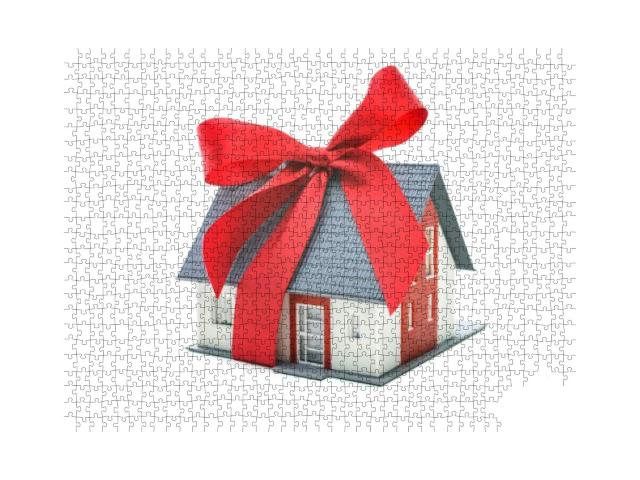 Real Estate Concept. House Architectural Model Wit... Jigsaw Puzzle with 1000 pieces
