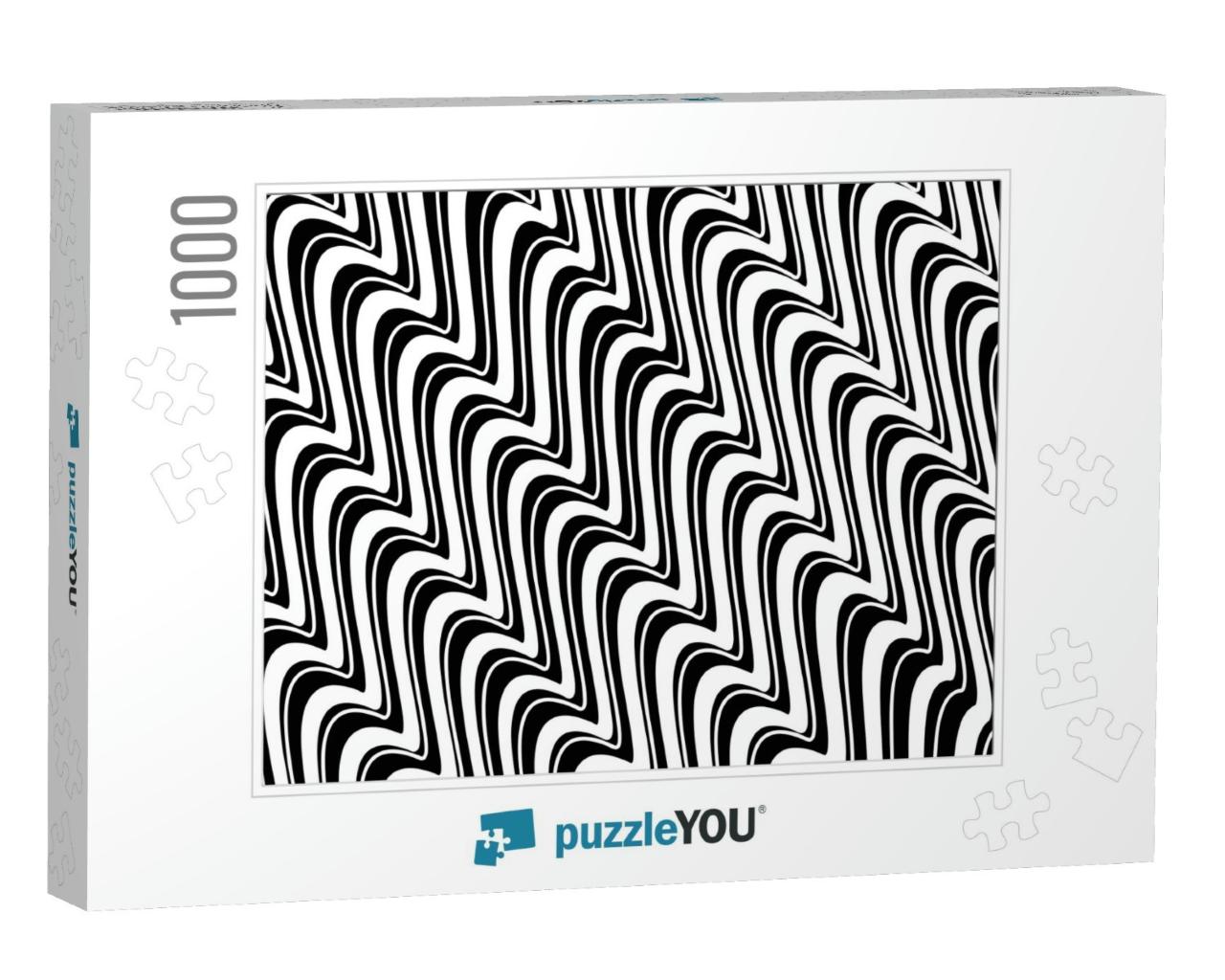 Abstract Psychedelic Stripes for Digital Wallpaper Design... Jigsaw Puzzle with 1000 pieces