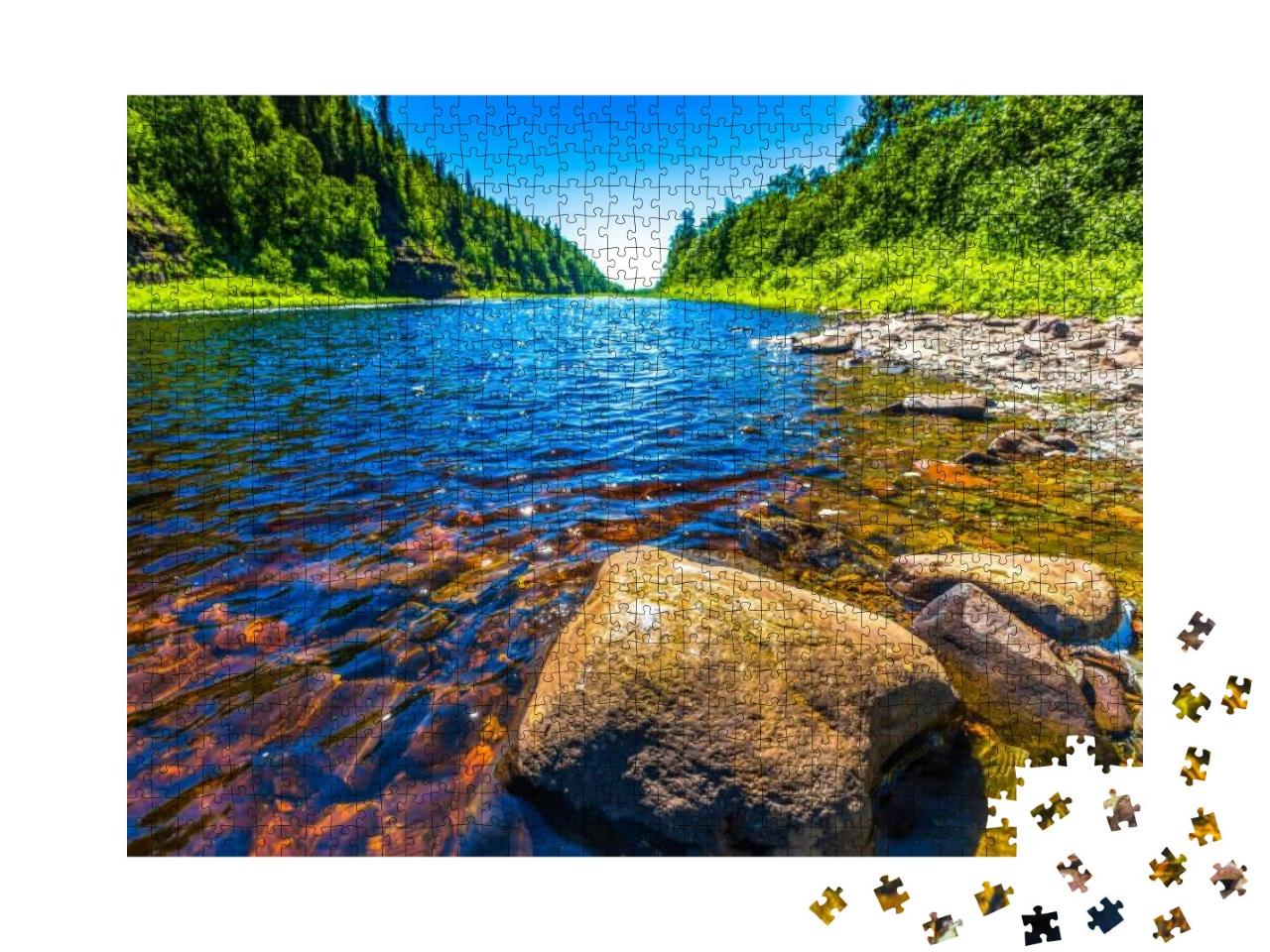 Beauty Forest River Flow Landscape... Jigsaw Puzzle with 1000 pieces